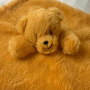 Brown Teddy Bear Baby Lovey Rattle Security Blanket Plush Stuffed Animal 12"